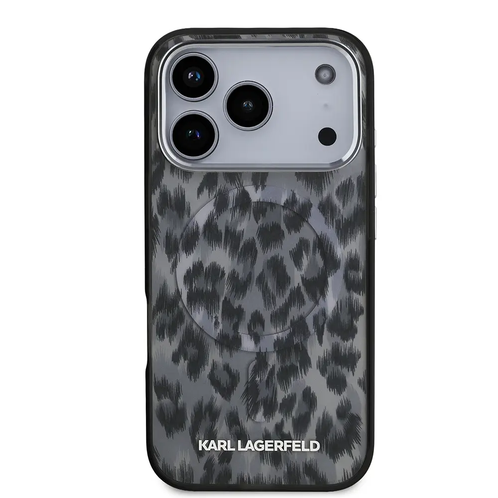 iPhone 17 Pro MagSafe Uyumlu Leopar Baskılı Kılıf - Karl Lagerfeld