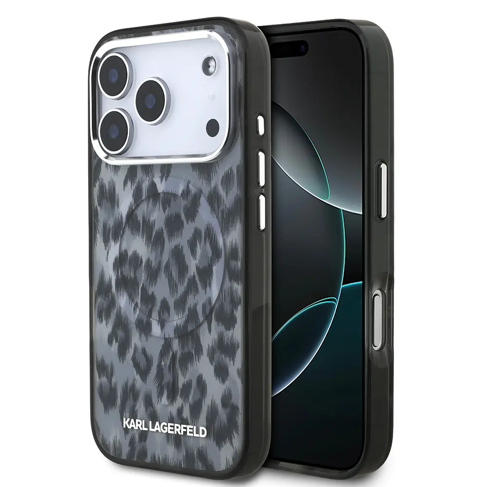 iPhone 17 Pro MagSafe Uyumlu Leopar Baskılı Kılıf - Karl Lagerfeld