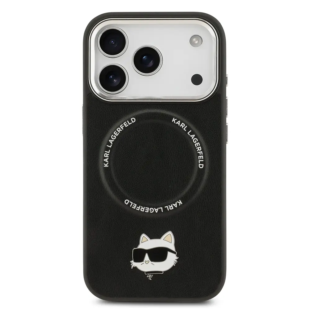 iPhone 17 Pro MagSafe Uyumlu PU Deri Kılıf - Karl Lagerfeld Choupette
