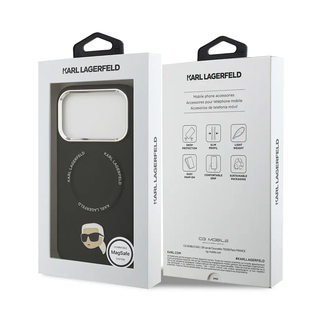 iPhone 17 Pro MagSafe Uyumlu PU Deri Kılıf - Karl Lagerfeld