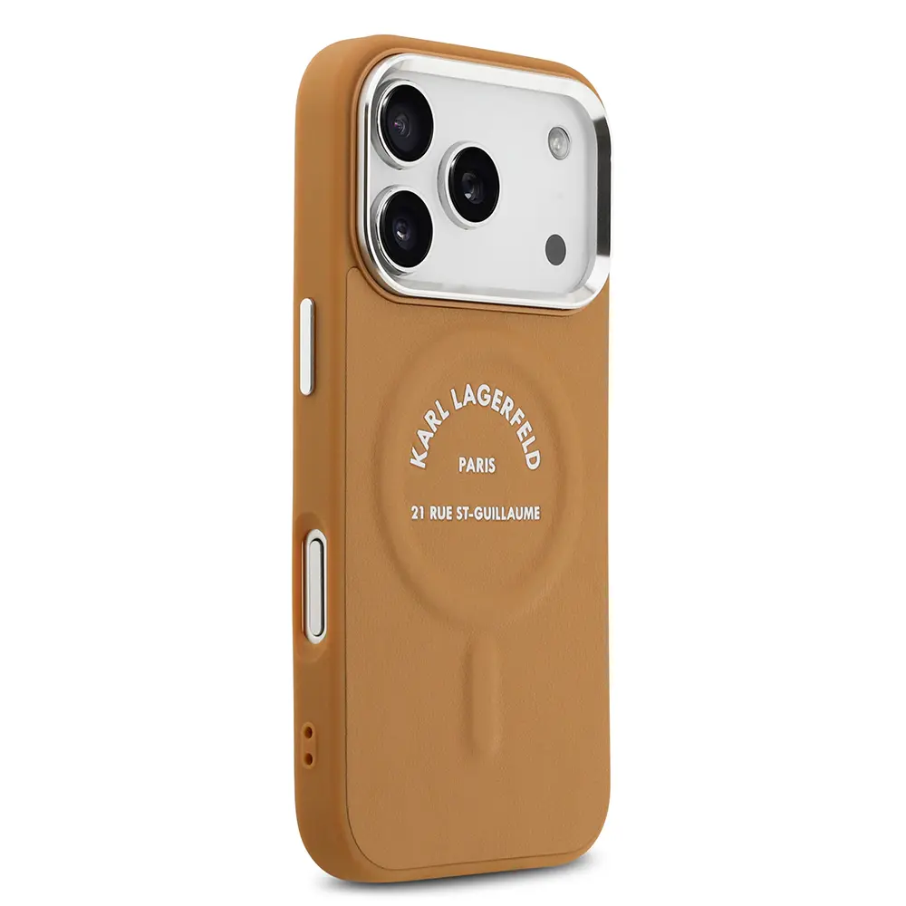 iPhone 17 Pro MagSafe Uyumlu PU Deri Kılıf - Karl Lagerfeld Paris RSG