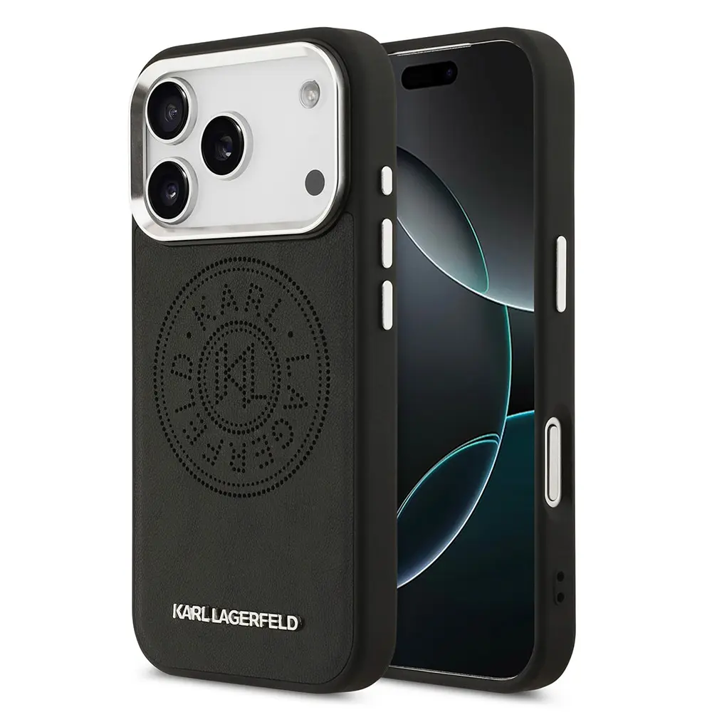 iPhone 17 Pro MagSafe Uyumlu Delikli PU Deri Kılıf - Karl Lagerfeld