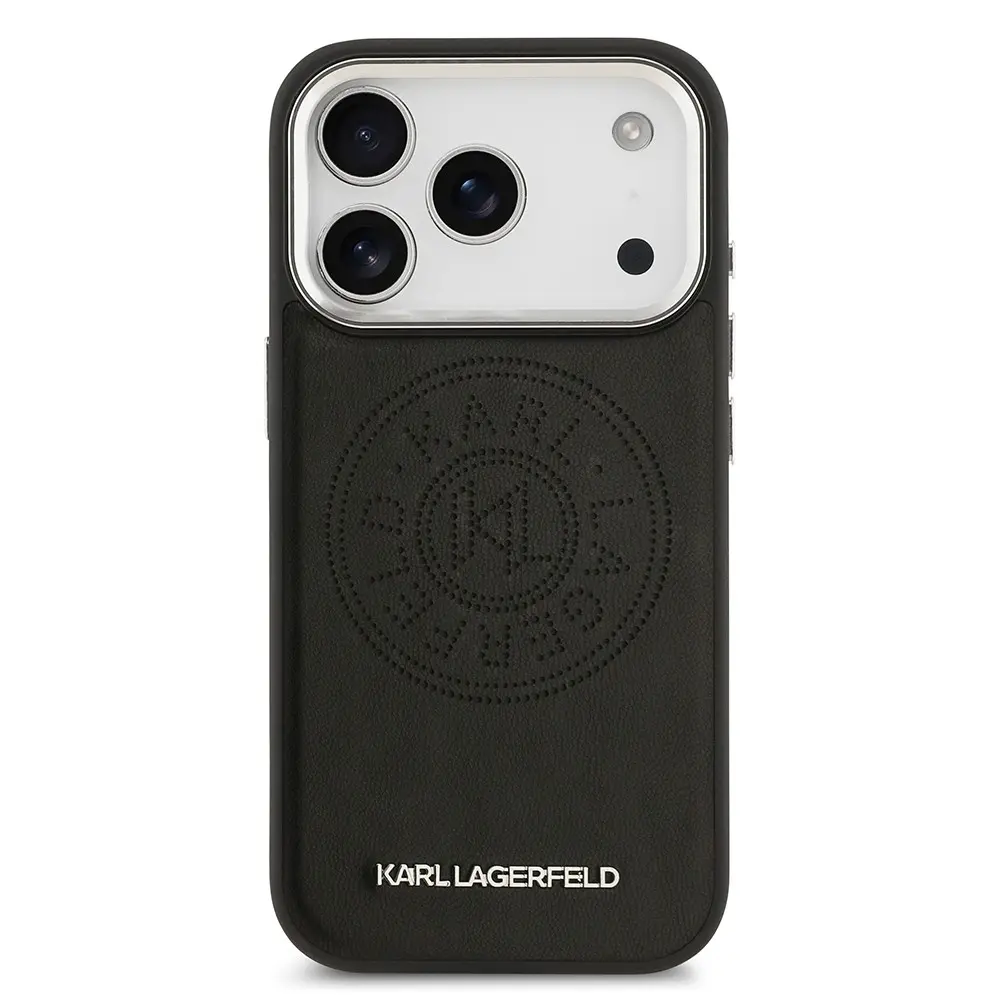 iPhone 17 Pro MagSafe Uyumlu Delikli PU Deri Kılıf - Karl Lagerfeld
