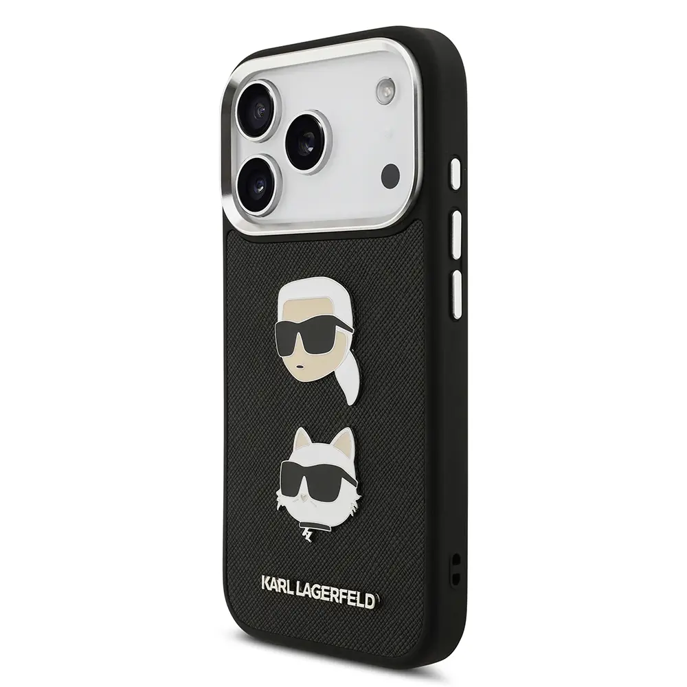 iPhone 17 Pro Kılıf, Metal Logolu K&C Heads Pin Kapak - Karl Lagerfeld