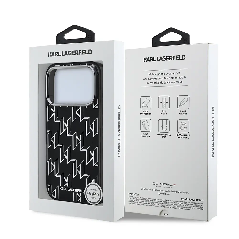 iPhone 17 Pro MagSafe Uyumlu Kılıf - Karl Lagerfeld Monogram