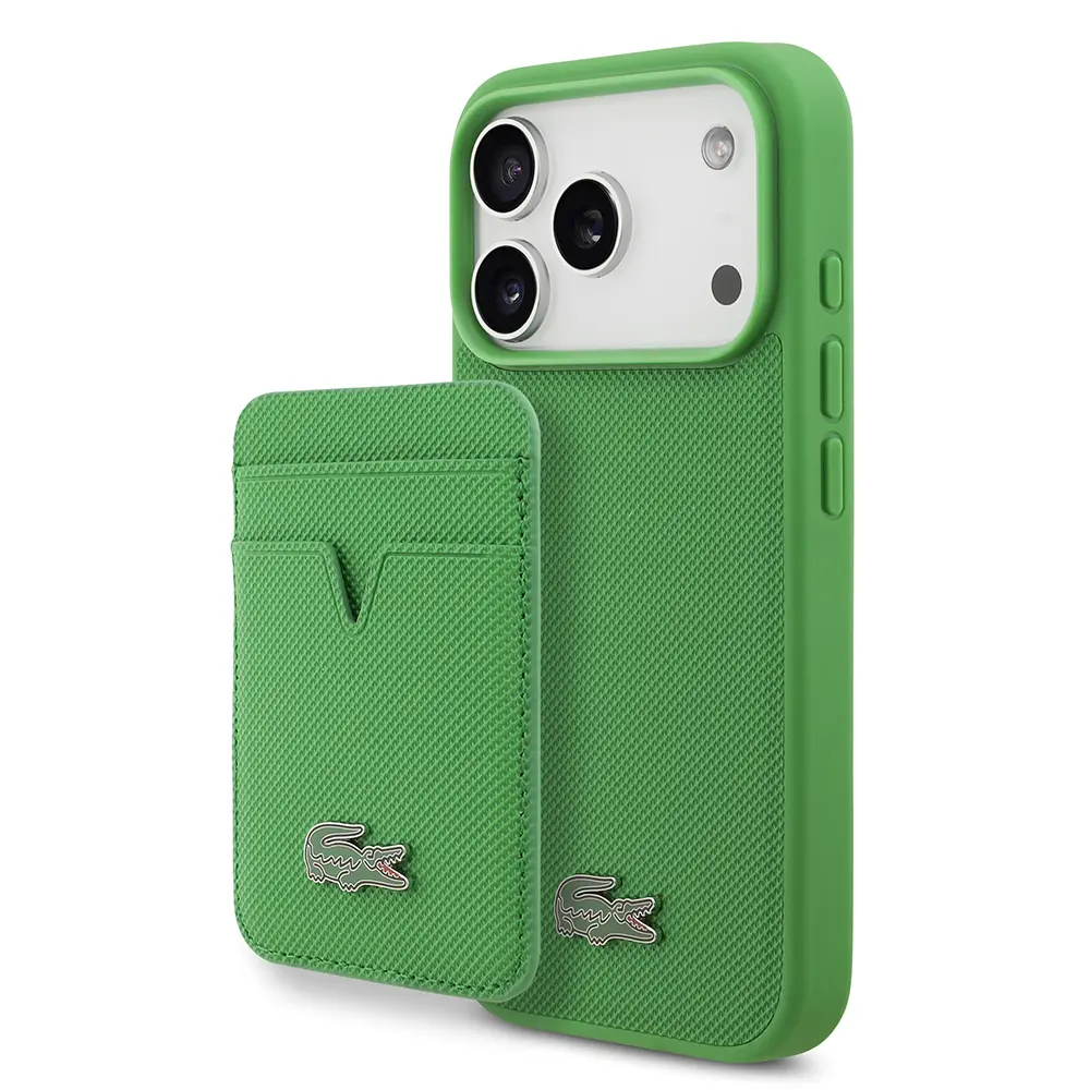 iPhone 17 Pro MagSafe Uyumlu Kartlıklı Kılıf - Lacoste PU Pike