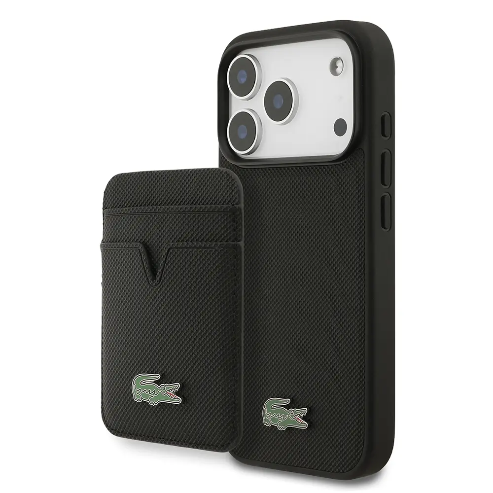 iPhone 17 Pro MagSafe Uyumlu Kartlıklı Kılıf - Lacoste PU Pike