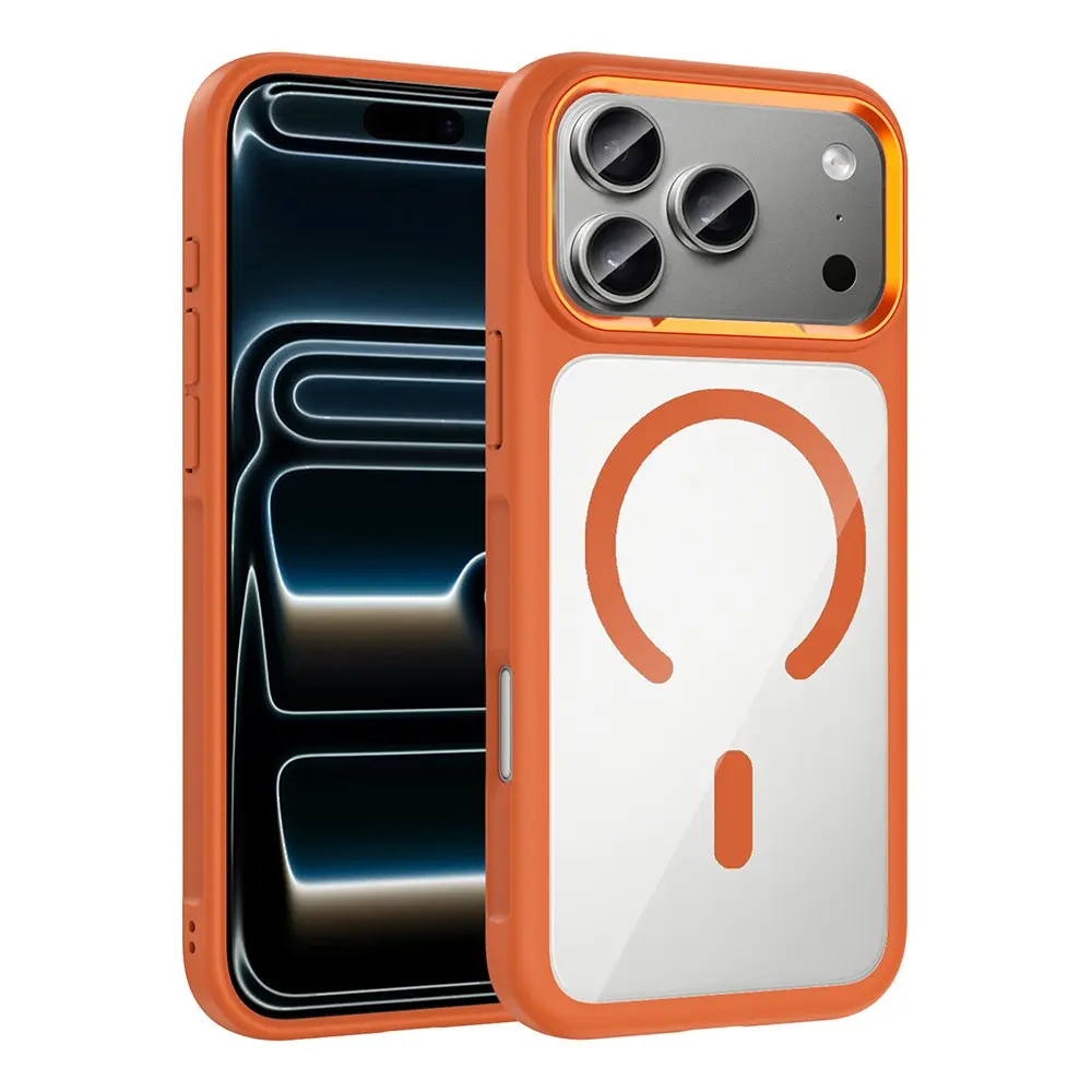 iPhone 17 Pro MagSafe Uyumlu Metal Kamera Çerçeveli Kılıf - Zore Tiko