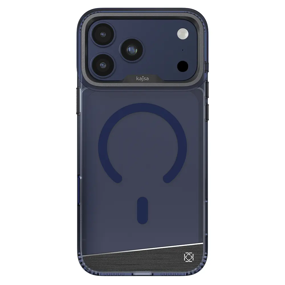 Apple iPhone 17 Pro Kılıf M-safe Şarj Özellikli Airbag Tasarımlı O-Ring Şeffaf Kajsa Trans Alüminyum Shield Serisi Kapak