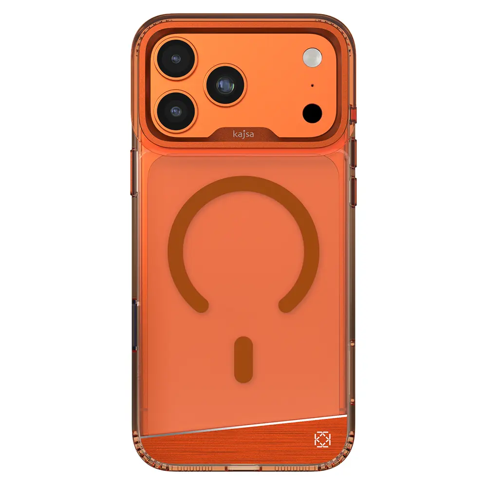 Apple iPhone 17 Pro Kılıf M-safe Şarj Özellikli Airbag Tasarımlı O-Ring Şeffaf Kajsa Trans Alüminyum Shield Serisi Kapak