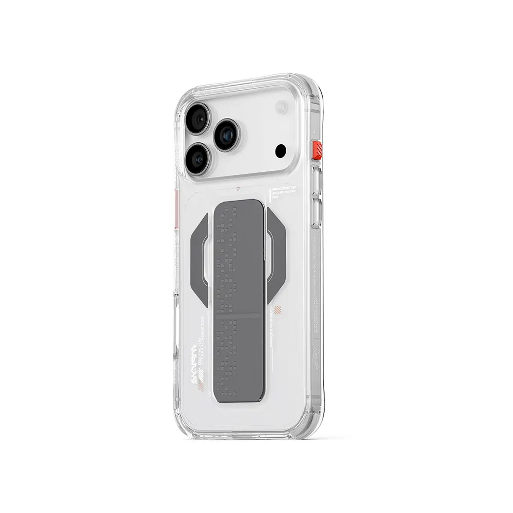 Apple iPhone 17 Pro Kılıf M-Safe Şarj Özellikli Airbag Tasarımlı Standlı Skinarma Haxa Kapak