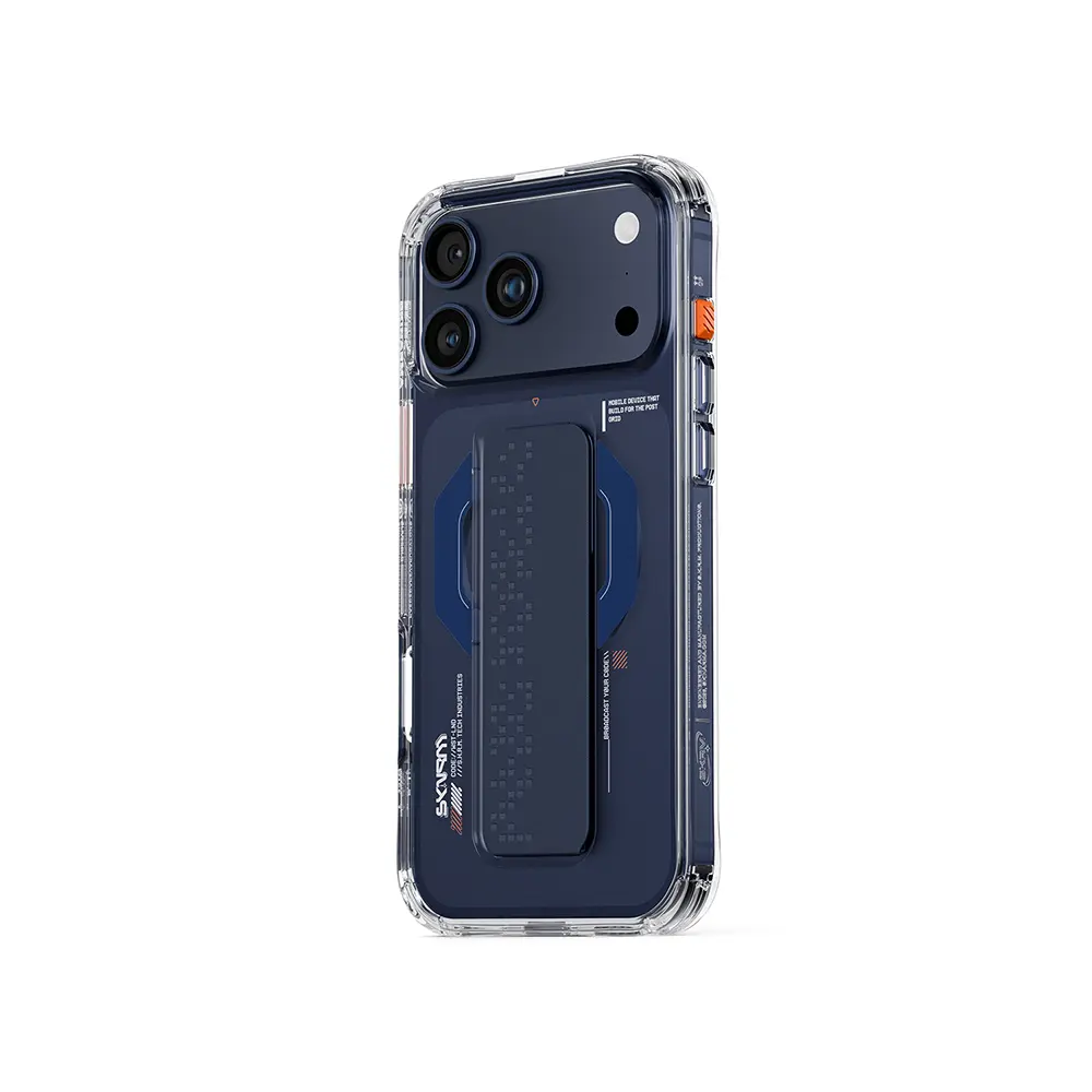 Apple iPhone 17 Pro Kılıf M-Safe Şarj Özellikli Airbag Tasarımlı Standlı Skinarma Haxa Kapak