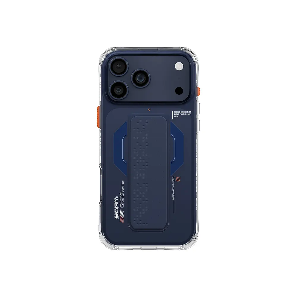 Apple iPhone 17 Pro Kılıf M-Safe Şarj Özellikli Airbag Tasarımlı Standlı Skinarma Haxa Kapak