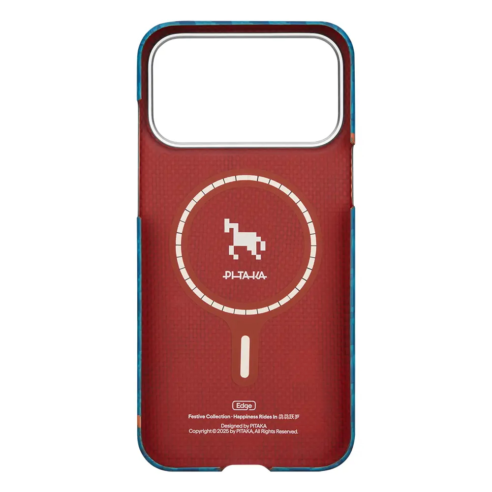 iPhone 17 Pro MagSafe Uyumlu Aramid Fiber Kılıf - Pitaka Edge Happiness Rides