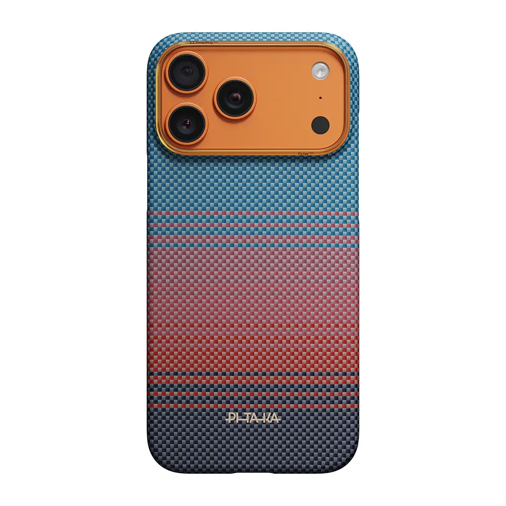 iPhone 17 Pro MagSafe Uyumlu Aramid Fiber Kılıf - Pitaka Sunset 2.0 California Dream