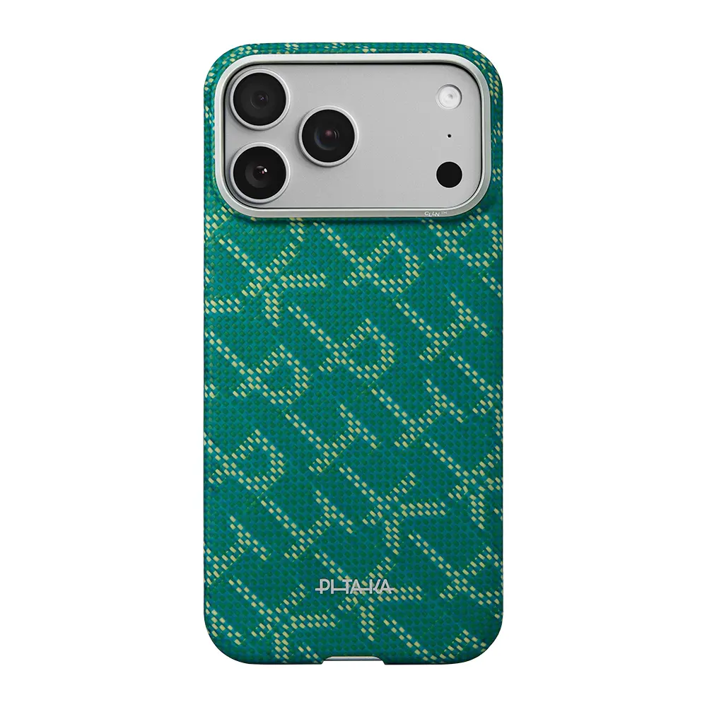 iPhone 17 Pro MagSafe Uyumlu Aramid Fiber Kılıf - Pitaka Tactile Woven Monogram