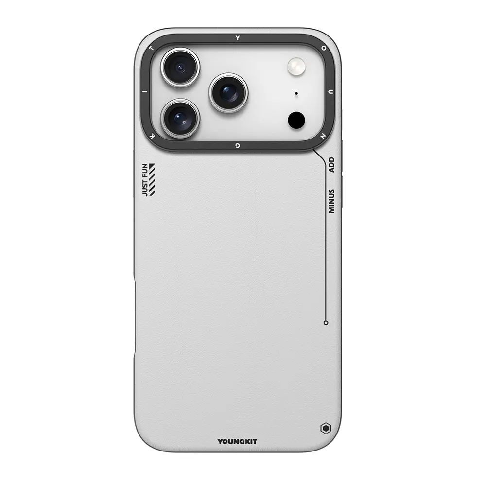 iPhone 17 Pro MagSafe Uyumlu Mat Deri Desenli Kılıf - Youngkit Tech Fashion
