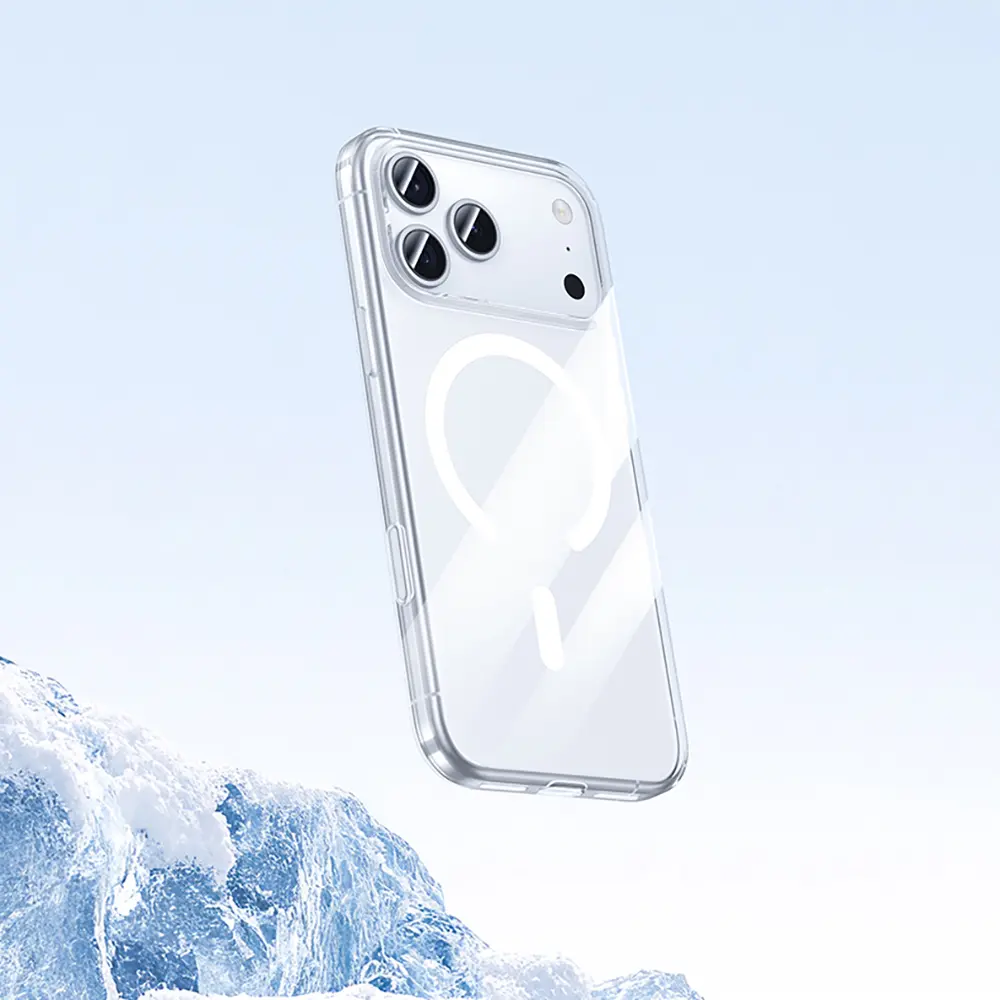 Apple iPhone 17 Pro Kılıf M-safe Şarj Özellikli Benks Crystal Serisi Şeffaf Kapak