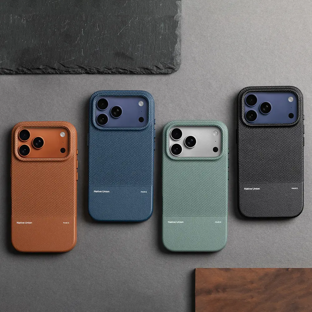 Apple iPhone 17 Pro Kılıf M-safe Şarj Özellikli Deri Dokulu Native Union RE Classic Serisi Kapak