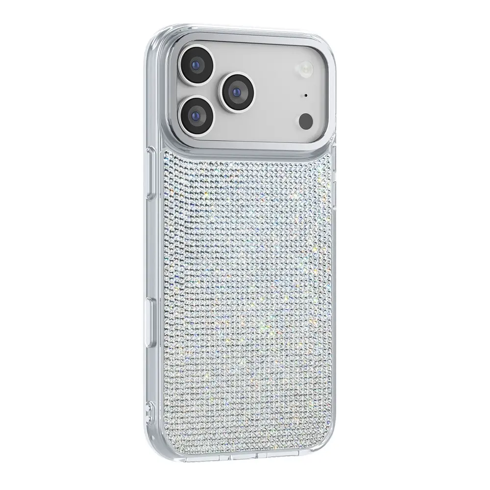 iPhone 17 Pro MagSafe Uyumlu Swarovski Taşlı Sert PC Kılıf - Zore Paris Riva