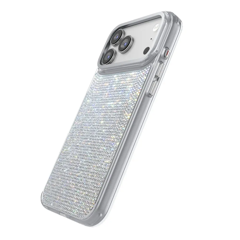 iPhone 17 Pro MagSafe Uyumlu Swarovski Taşlı Sert PC Kılıf - Zore Paris Riva