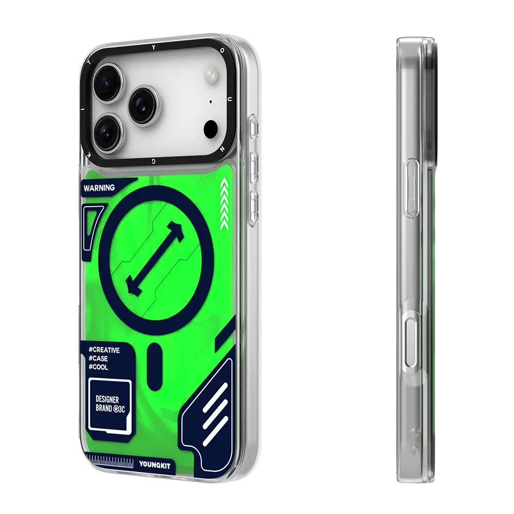 Apple iPhone 17 Pro Kılıf M-safe Şarj Özellikli Parlak Kumlu Sıvılı Tasarımlı Galaxy Fantasy Serisi Kapak