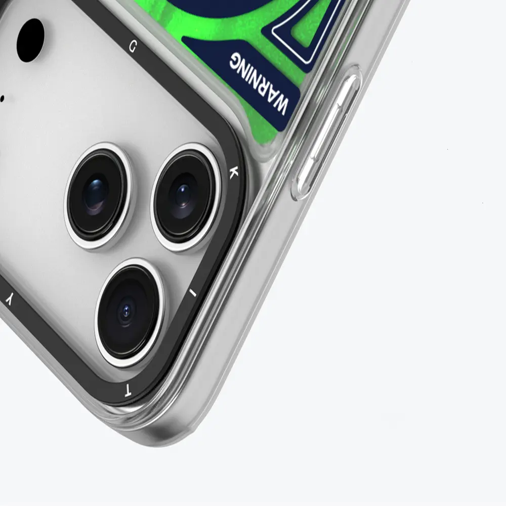 Apple iPhone 17 Pro Kılıf M-safe Şarj Özellikli Parlak Kumlu Sıvılı Tasarımlı Galaxy Fantasy Serisi Kapak