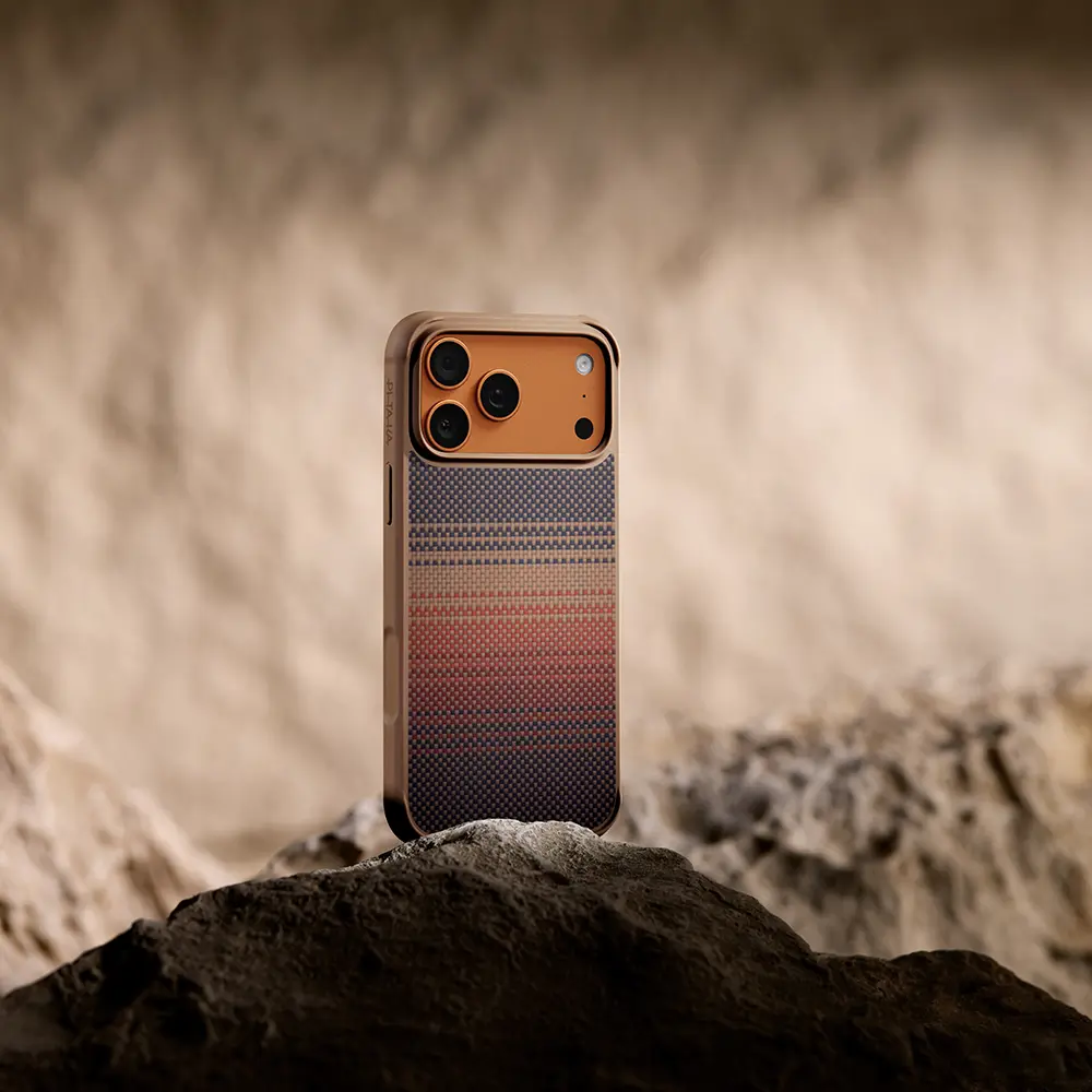iPhone 17 Pro MagSafe Uyumlu Aramid Kılıf - Pitaka Pro Guard Sunset