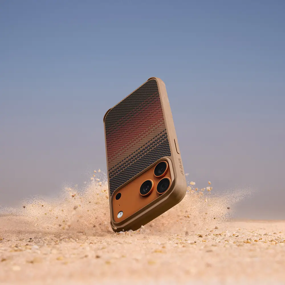 iPhone 17 Pro MagSafe Uyumlu Aramid Kılıf - Pitaka Pro Guard Sunset