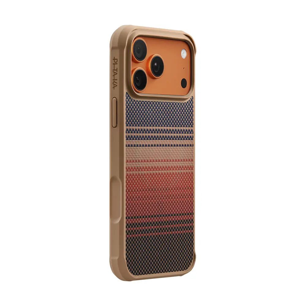 iPhone 17 Pro MagSafe Uyumlu Aramid Kılıf - Pitaka Pro Guard Sunset
