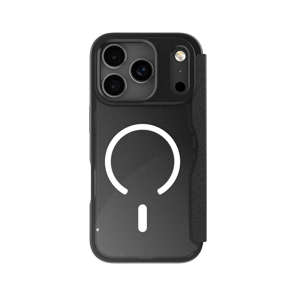 iPhone 17 Pro MagSafe Uyumlu Şeffaf Kartlıklı Kapaklı Kılıf - Raptic Air Folio