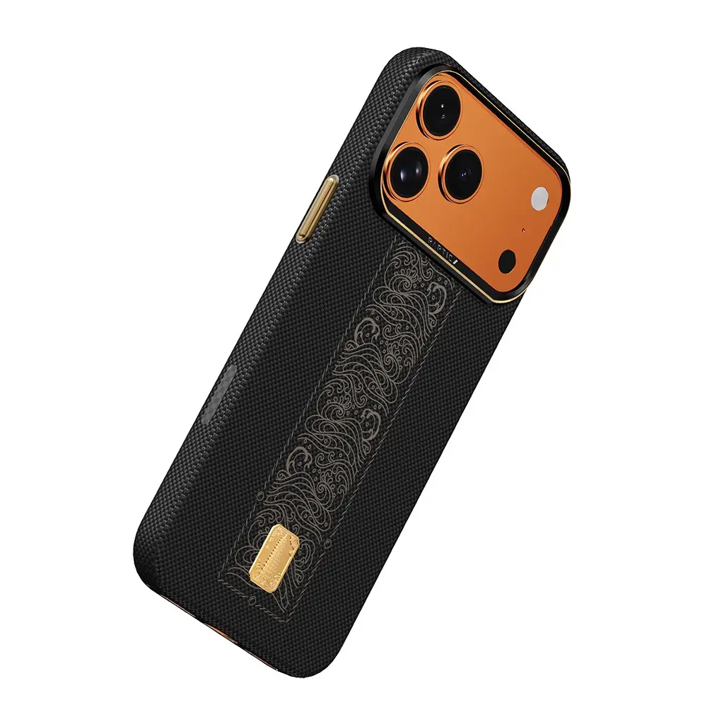 iPhone 17 Pro MagSafe Uyumlu Aramid Dokulu Kılıf - Raptic Aramid Skin Rise