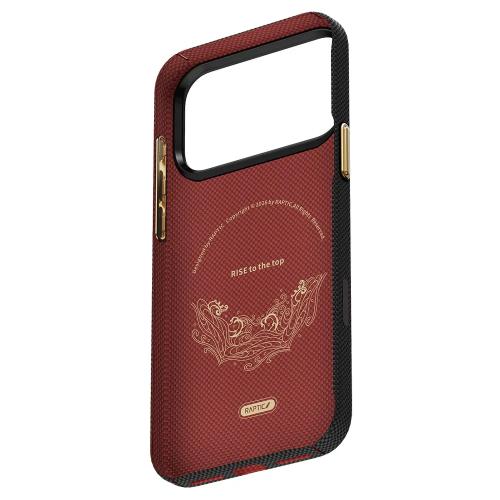 iPhone 17 Pro MagSafe Uyumlu Aramid Dokulu Kılıf - Raptic Aramid Skin Rise