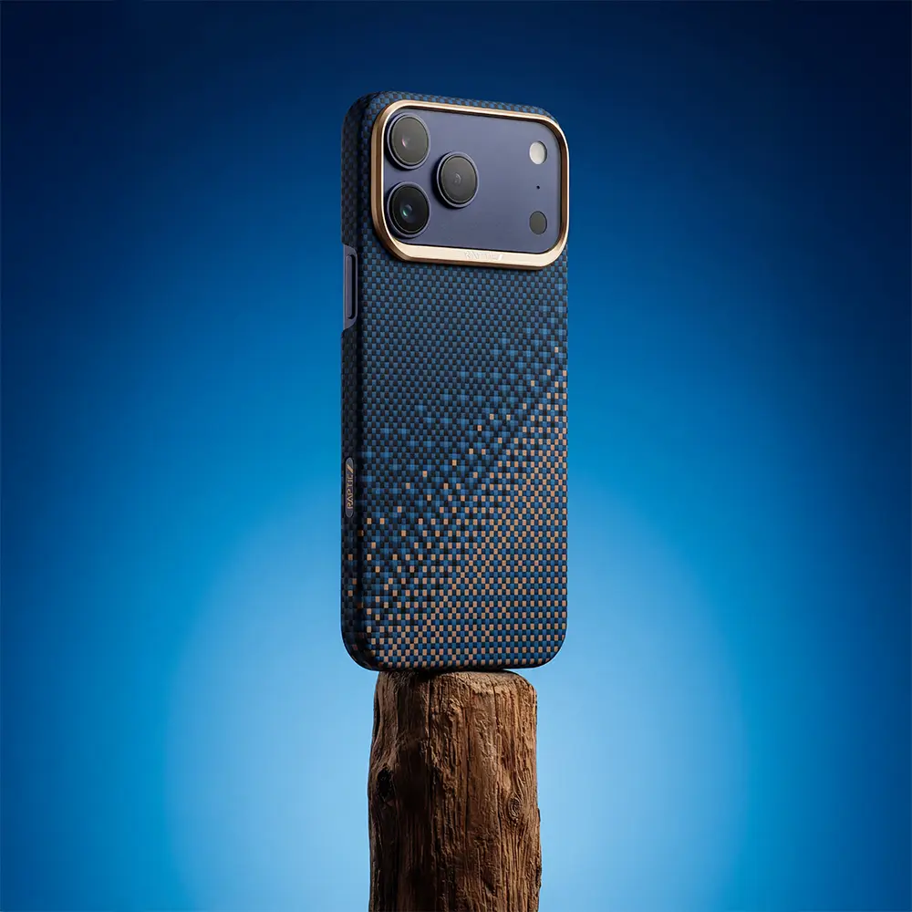 iPhone 17 Pro MagSafe Uyumlu Aramid Dokulu Kılıf - Raptic Aramid Skin Serenity