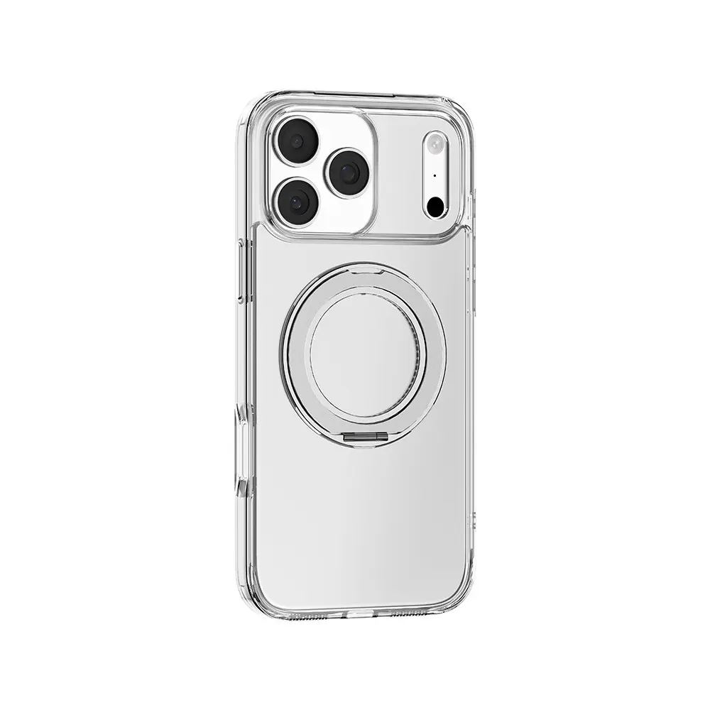 iPhone 17 Pro MagSafe Uyumlu Standlı Şeffaf Kılıf - Mutural Fresh