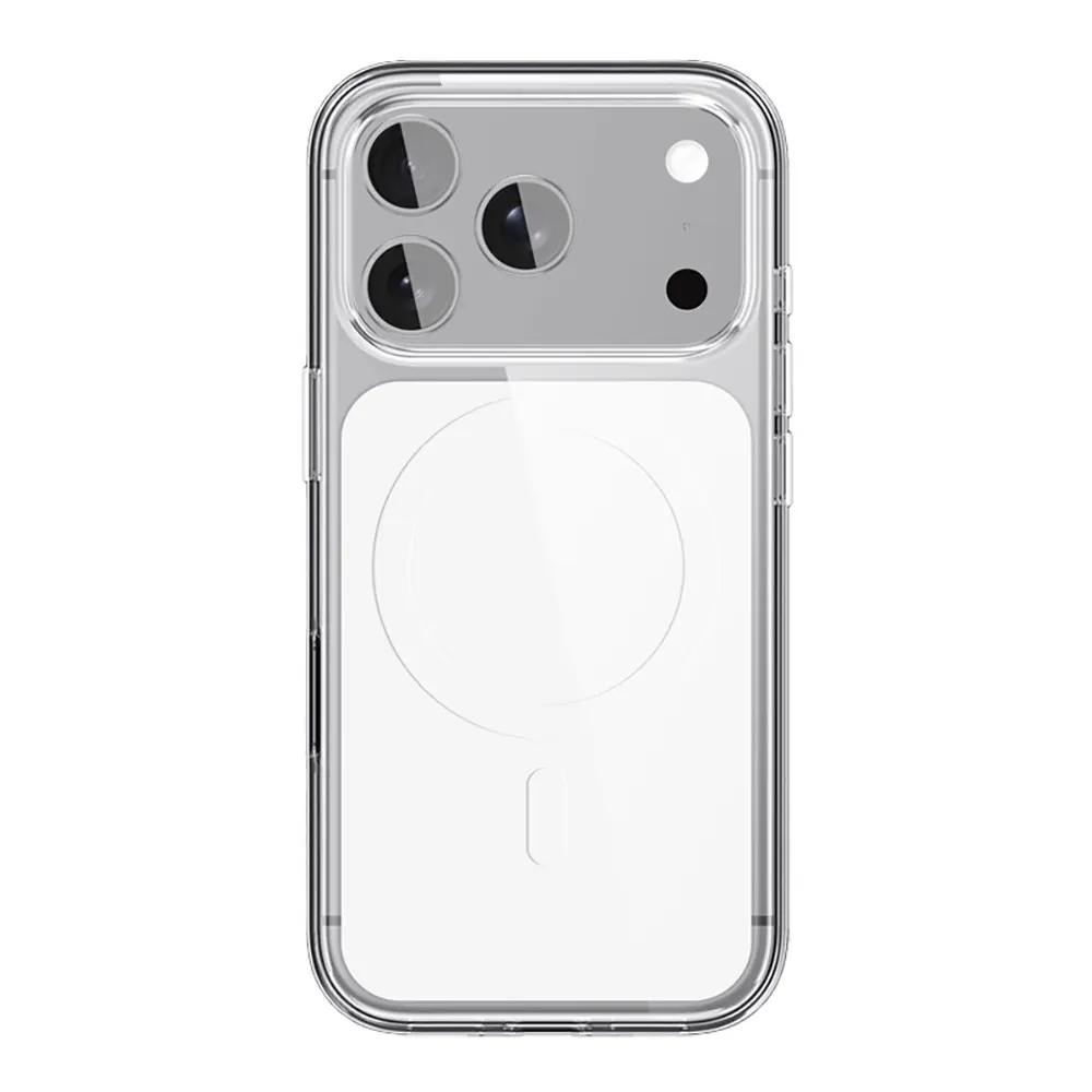 Apple iPhone 17 Pro Kılıf M-safe Şarj Özellikli Şeffaf Tasarımlı Wlons Apel Kapak