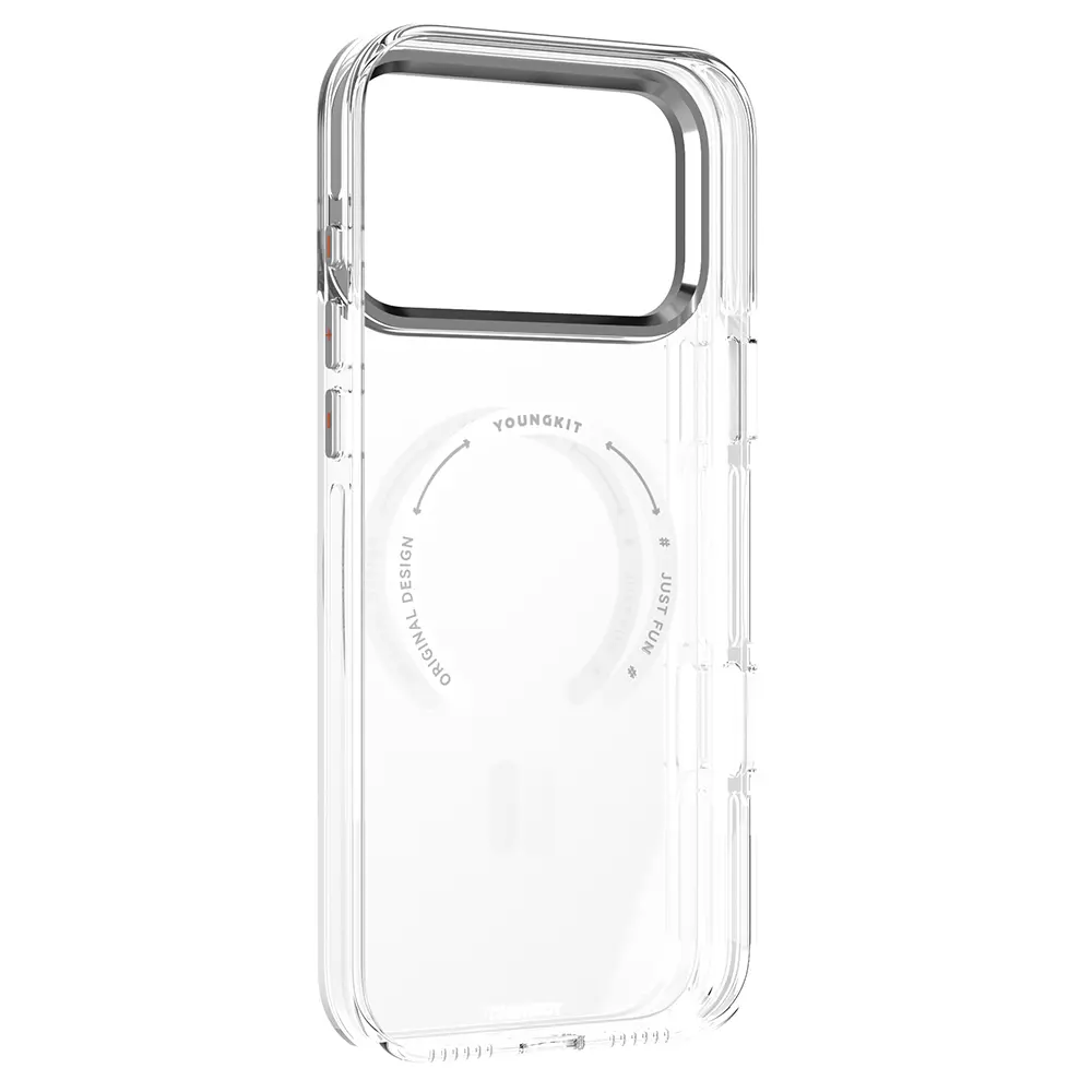 Apple iPhone 17 Pro Kılıf M-safe Şarj Özellikli Şeffaf Youngkit Crystal Shield Serisi Kapak