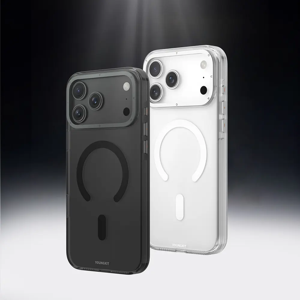 Apple iPhone 17 Pro Kılıf M-safe Şarj Özellikli Şeffaf Youngkit Crystal Shield Serisi Kapak