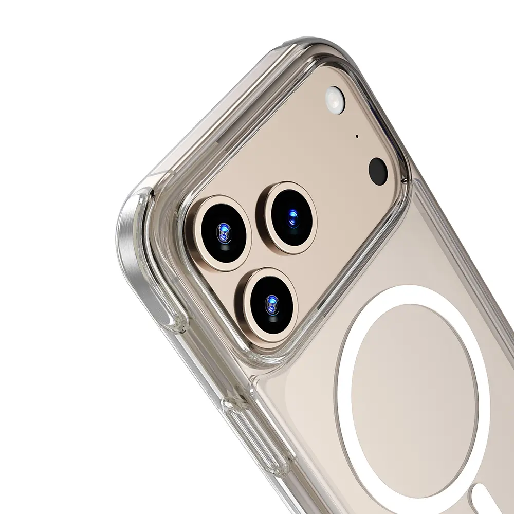Apple iPhone 17 Pro Kılıf M-safe Şarj Özellikli Wiwu MCC-702 Titanyum Pro Serisi Sert PC Kapak