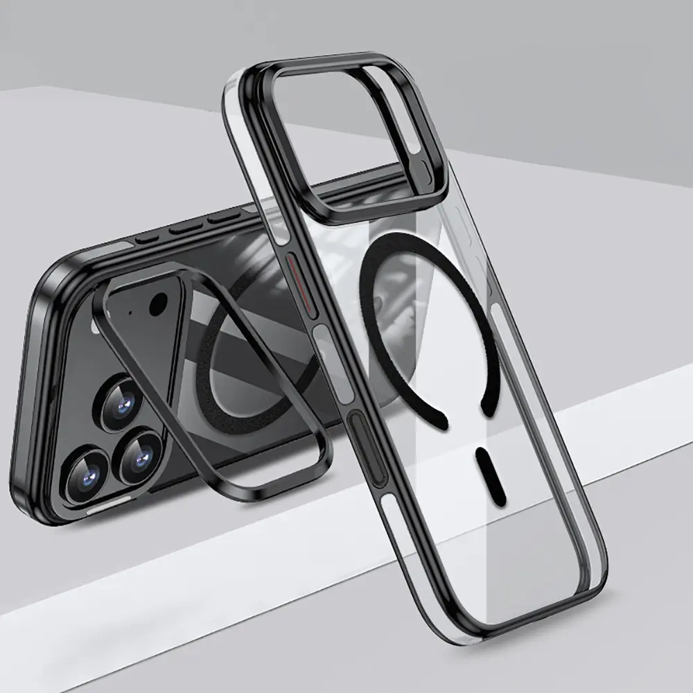 Apple iPhone 17 Pro Kılıf M-safe Şarj Özellikli Wlons Standlı Efsane Kapak