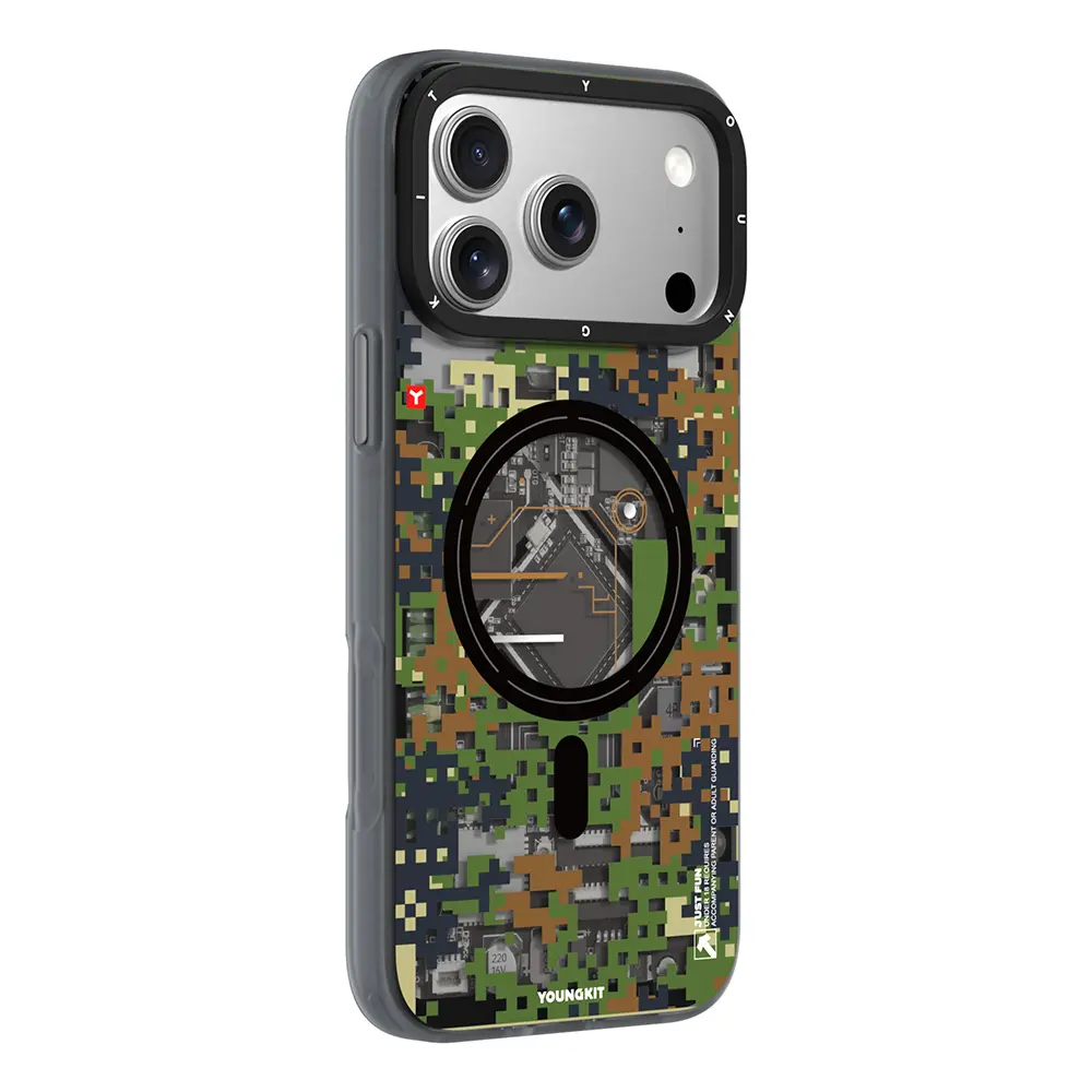 iPhone 17 Pro MagSafe Uyumlu Kamuflaj Desenli Kılıf - Youngkit Camouflage Sykell