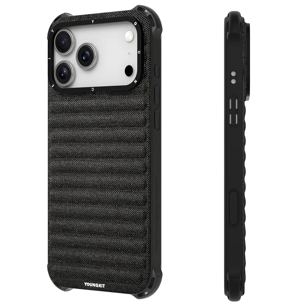 iPhone 17 Pro MagSafe Uyumlu Kumaş Kaplama Kılıf - Youngkit Canvas