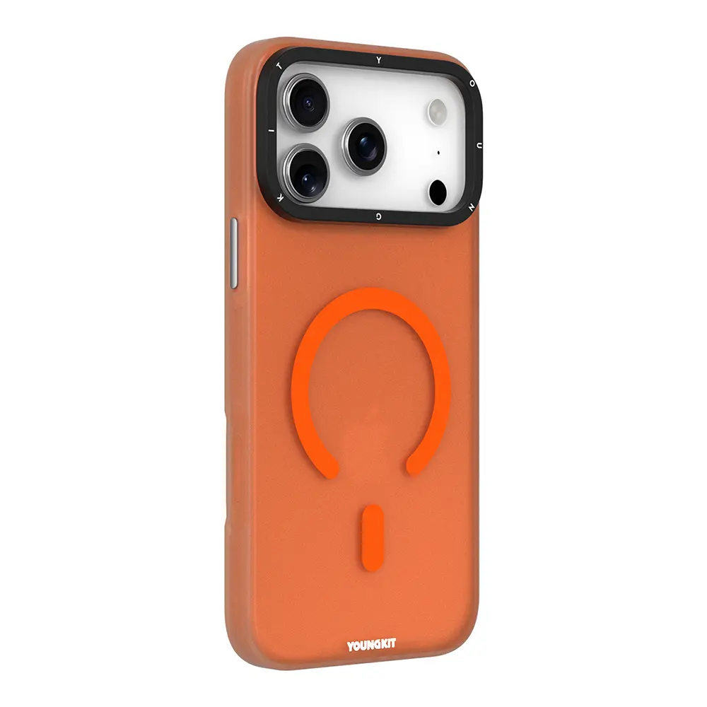 Apple iPhone 17 Pro Kılıf M-safe Şarj Özellikli Youngkit Hidden Sand Serisi Kapak