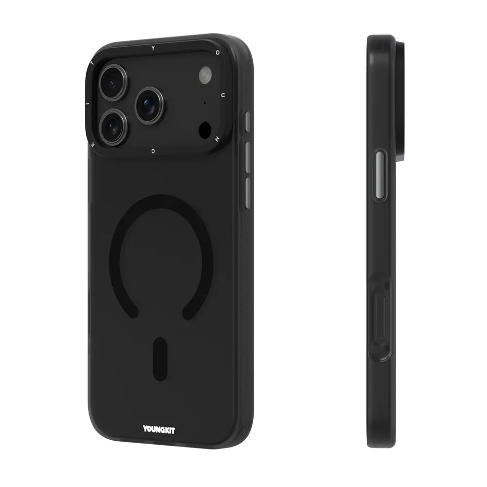 Apple iPhone 17 Pro Kılıf M-safe Şarj Özellikli Youngkit Hidden Sand Serisi Kapak