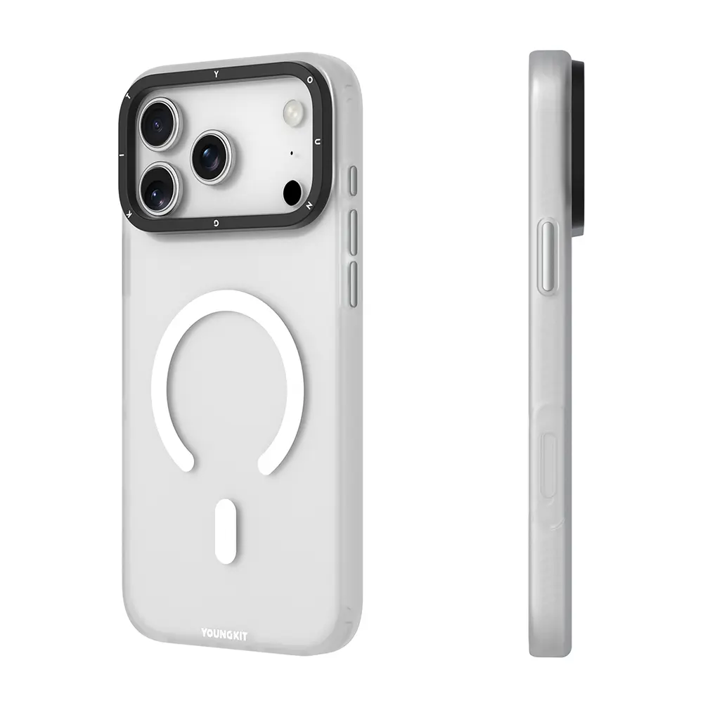 Apple iPhone 17 Pro Kılıf M-safe Şarj Özellikli Youngkit Hidden Sand Serisi Kapak