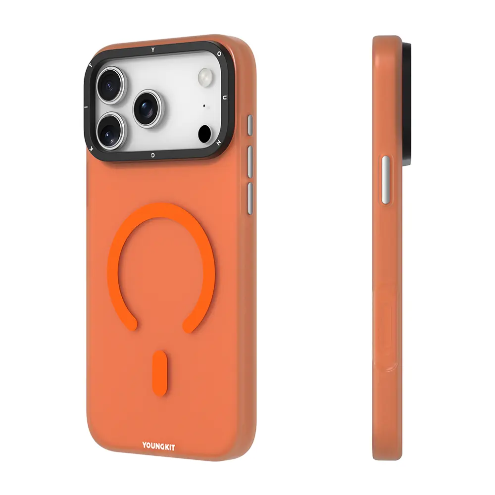 Apple iPhone 17 Pro Kılıf M-safe Şarj Özellikli Youngkit Hidden Sand Serisi Kapak