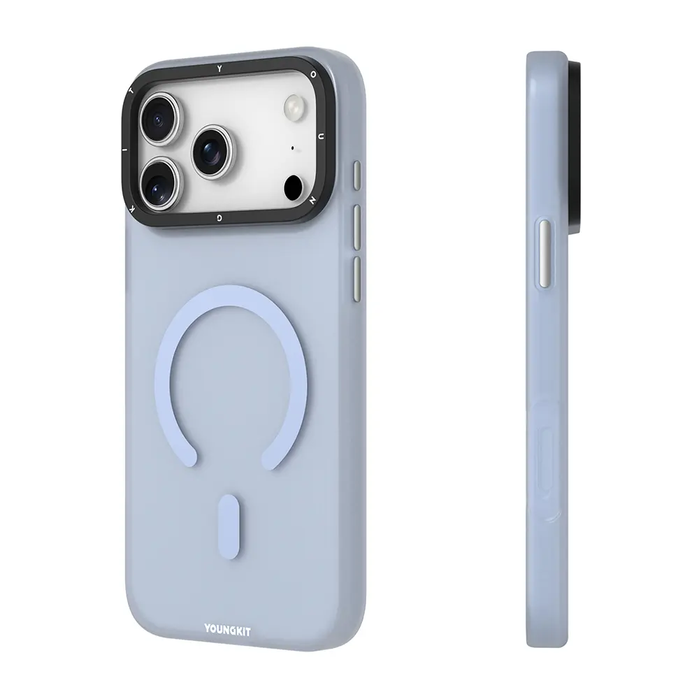Apple iPhone 17 Pro Kılıf M-safe Şarj Özellikli Youngkit Hidden Sand Serisi Kapak