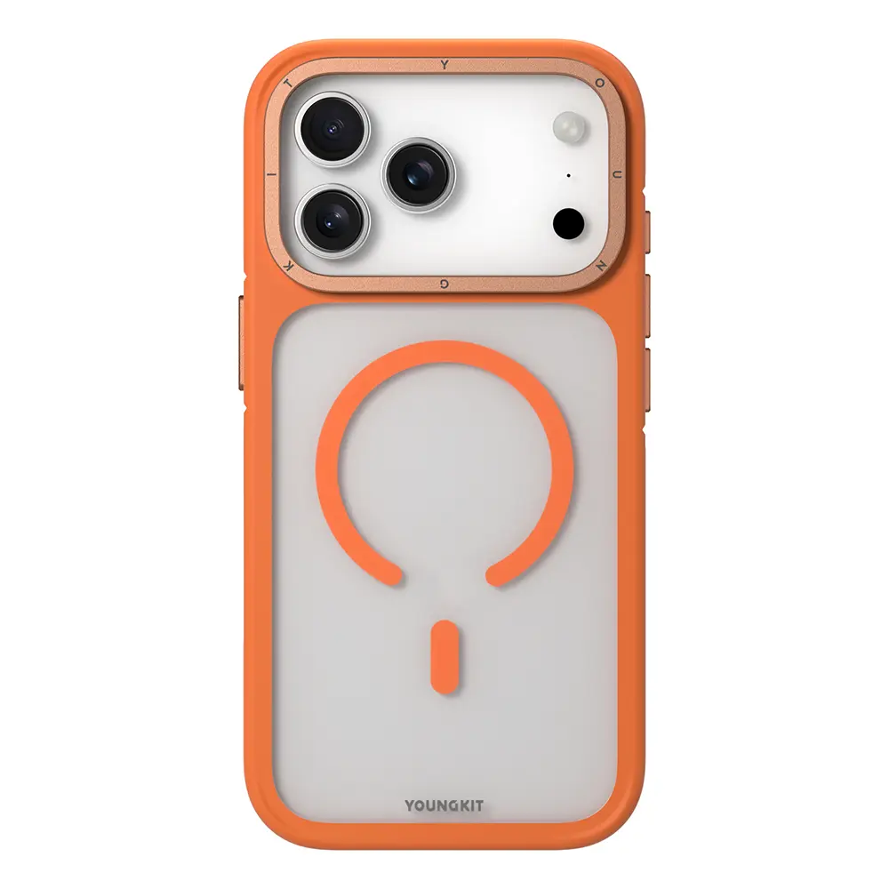iPhone 17 Pro MagSafe Uyumlu Şeffaf Kılıf - Youngkit Rock Sand