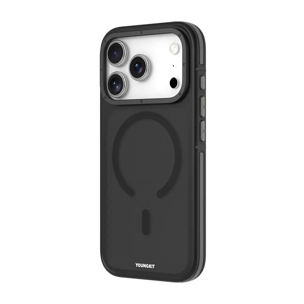 iPhone 17 Pro MagSafe Uyumlu Şeffaf Kılıf - Youngkit Rock Sand