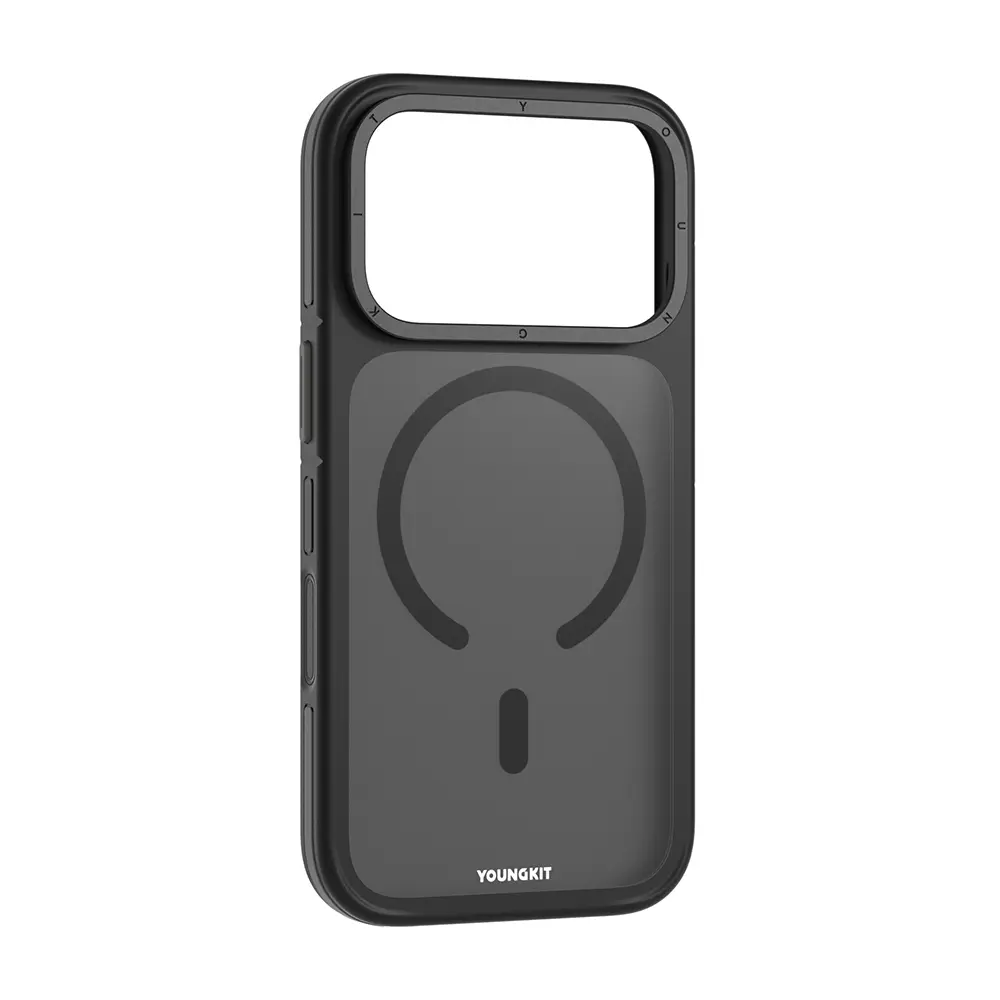 iPhone 17 Pro MagSafe Uyumlu Şeffaf Kılıf - Youngkit Rock Sand